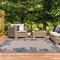 Homeroots 5 x 7 ft. Navy Reef Border Indoor & Outdoor Area Rug 396120 - alternate 6